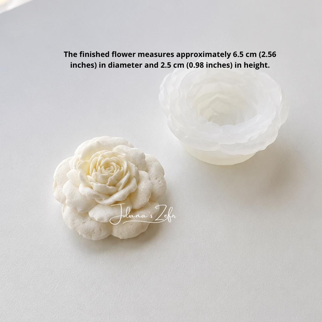 Rose Moondance soft Silicone Mold | food grade marshmallow zefir decorating tool