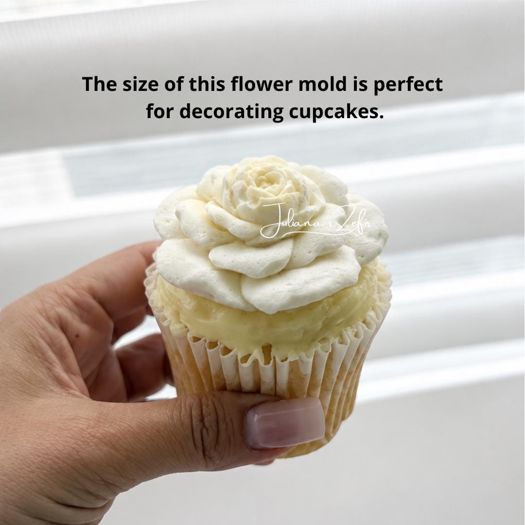 Rose Moondance soft Silicone Mold | food grade marshmallow zefir decorating tool