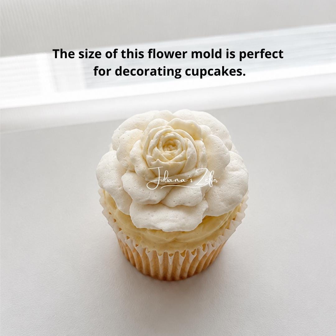 Rose Moondance soft Silicone Mold | food grade marshmallow zefir decorating tool