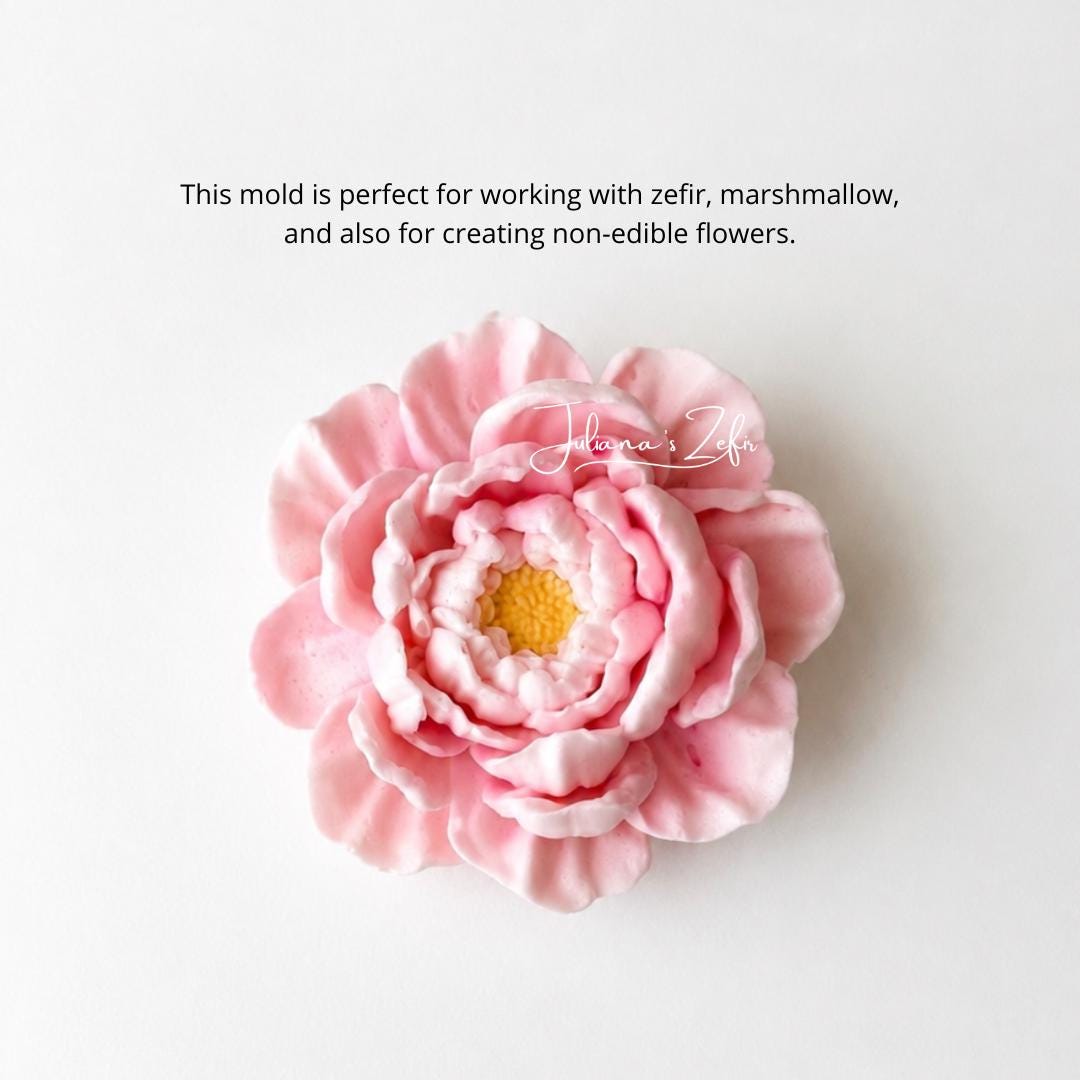 Peony Eternal Camellias Silicone Mold | food grade marshmallow zefir decorating tool