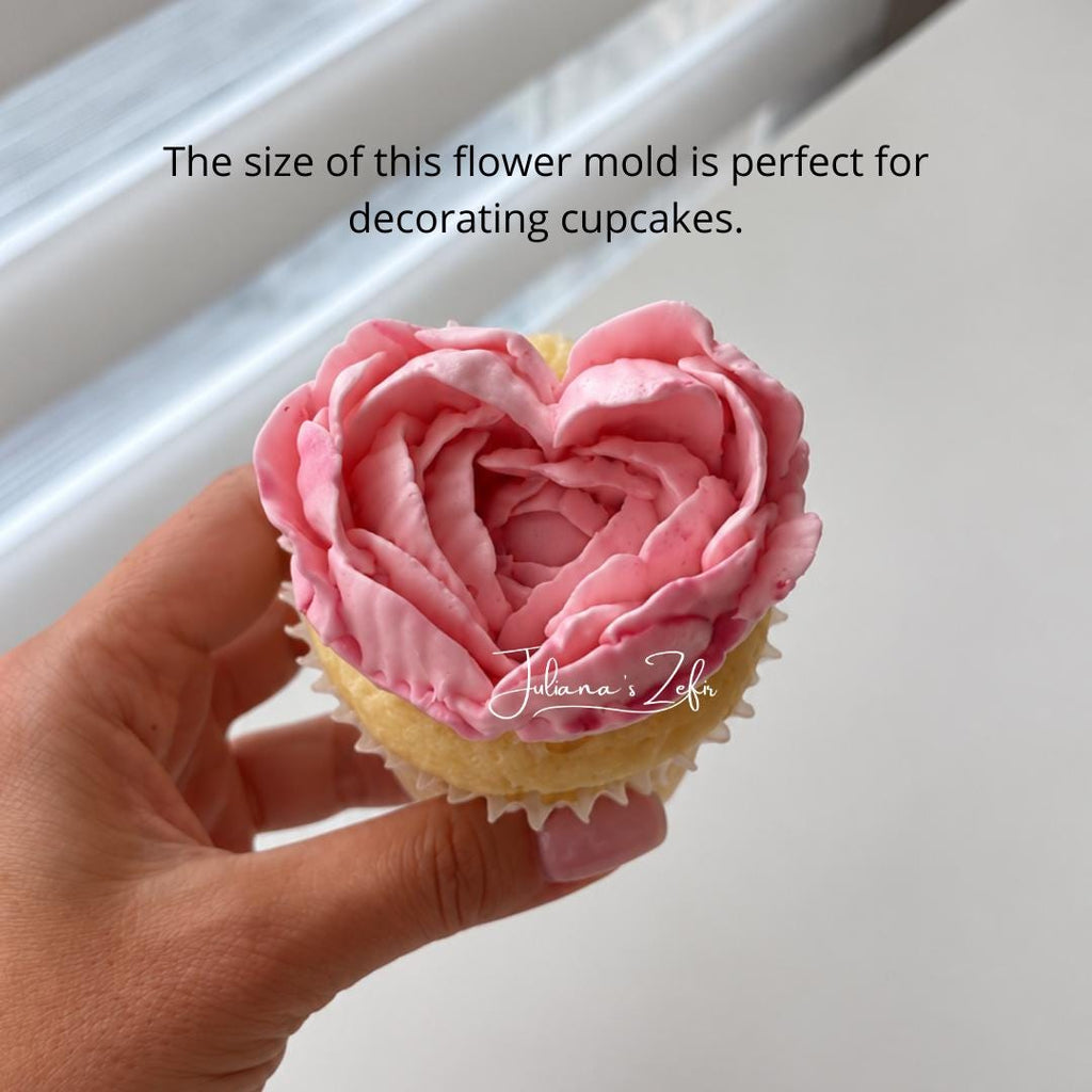 Heart in Bloom Silicone Mold | food grade marshmallow zefir decorating tool