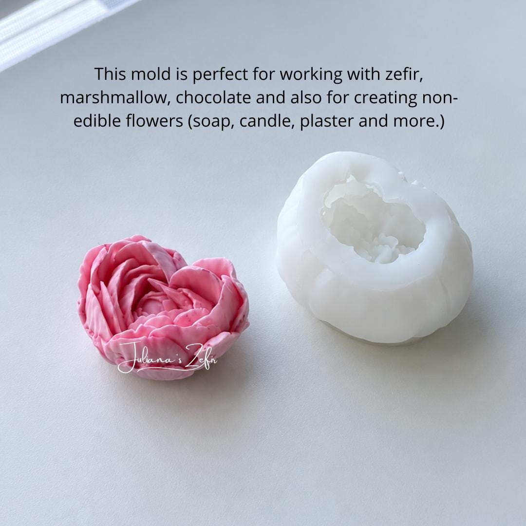 Heart in Bloom Silicone Mold | food grade marshmallow zefir decorating tool
