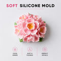 Pink Jasmine Soft Silicone Mold | food grade marshmallow zefir decorating tool