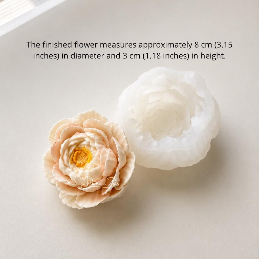 Peony Renkaku Silicone Mold | food grade marshmallow zefir decorating tool