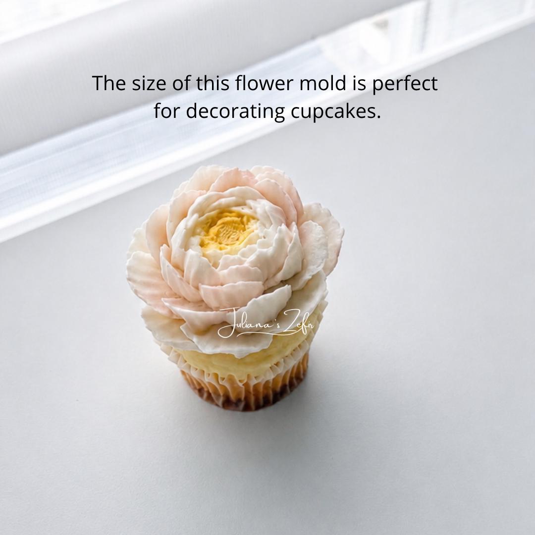 Peony Renkaku Silicone Mold | food grade marshmallow zefir decorating tool