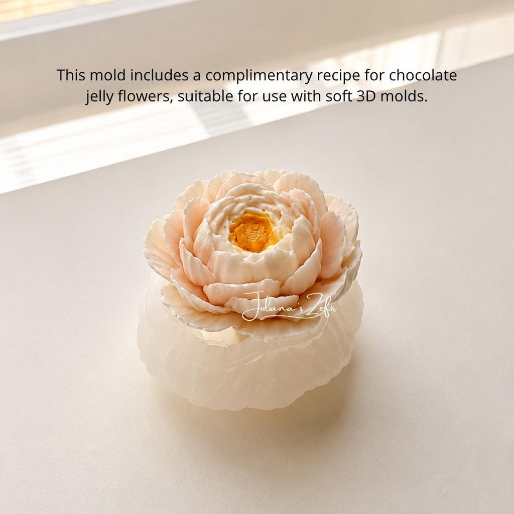 Peony Renkaku Silicone Mold | food grade marshmallow zefir decorating tool