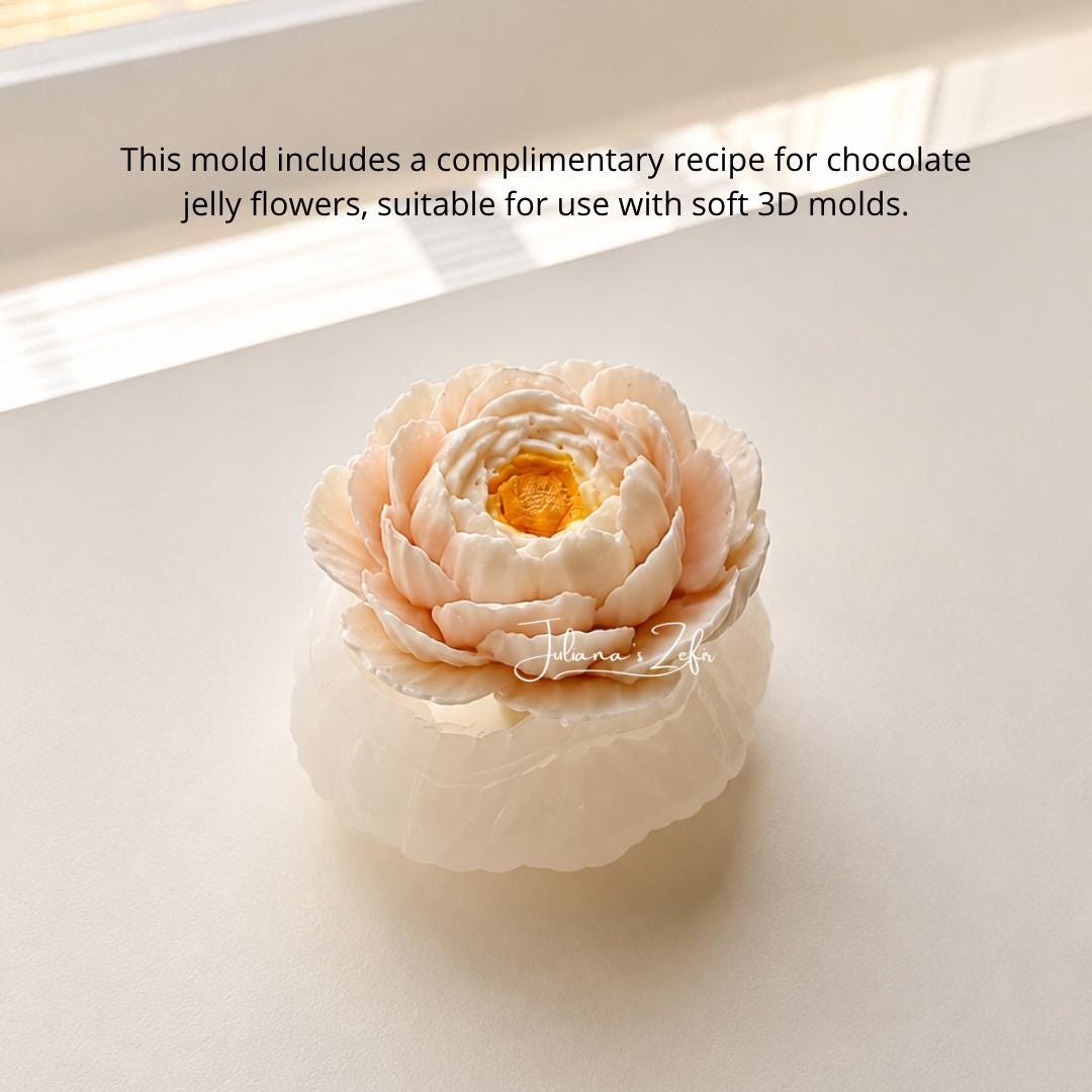 Peony Renkaku Silicone Mold | food grade marshmallow zefir decorating tool