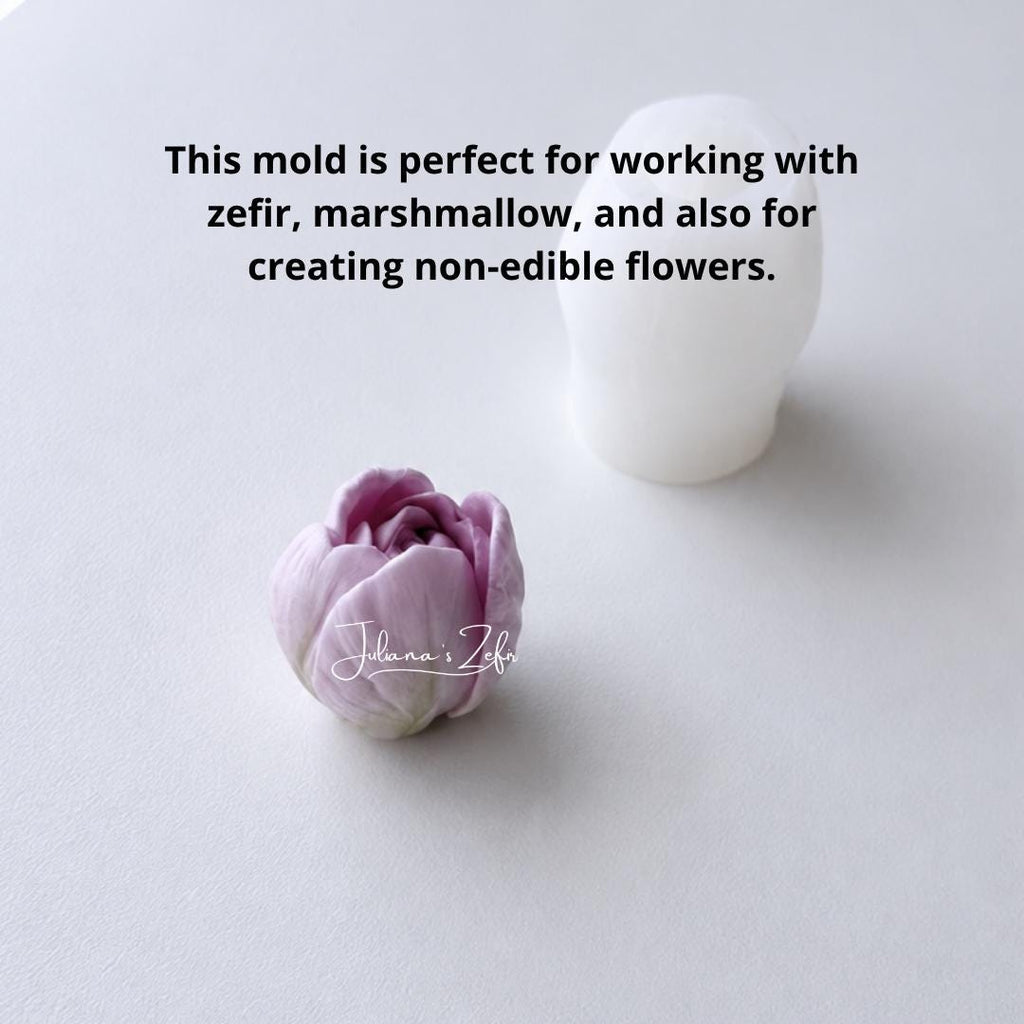 Tulip Bud Silicone Mold | food grade marshmallow zefir decorating tool