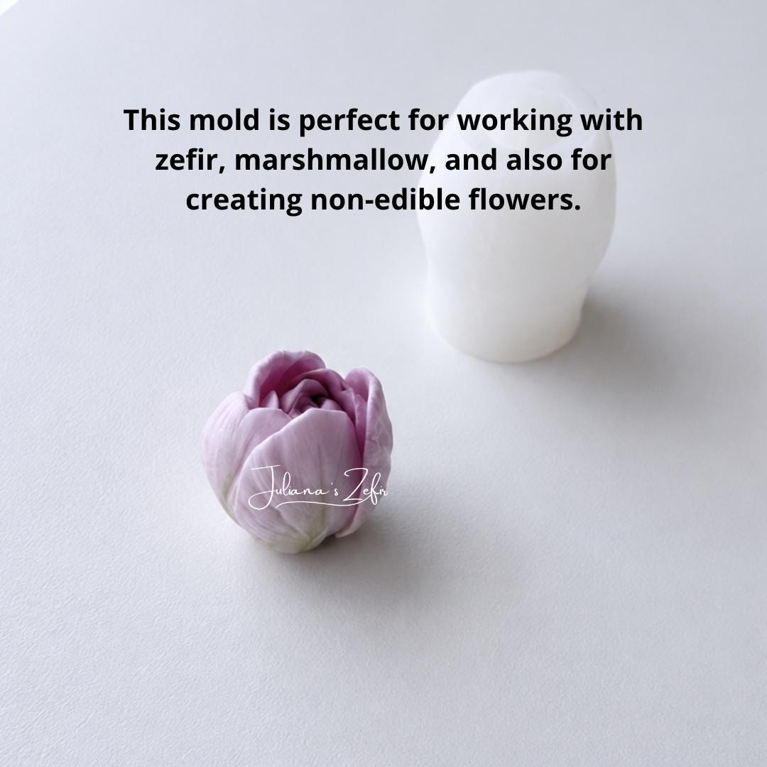 Tulip Bud Silicone Mold | food grade marshmallow zefir decorating tool