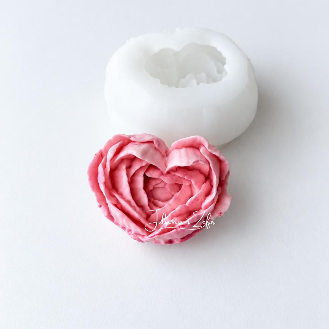 Heart in Bloom Silicone Mold | food grade marshmallow zefir decorating tool