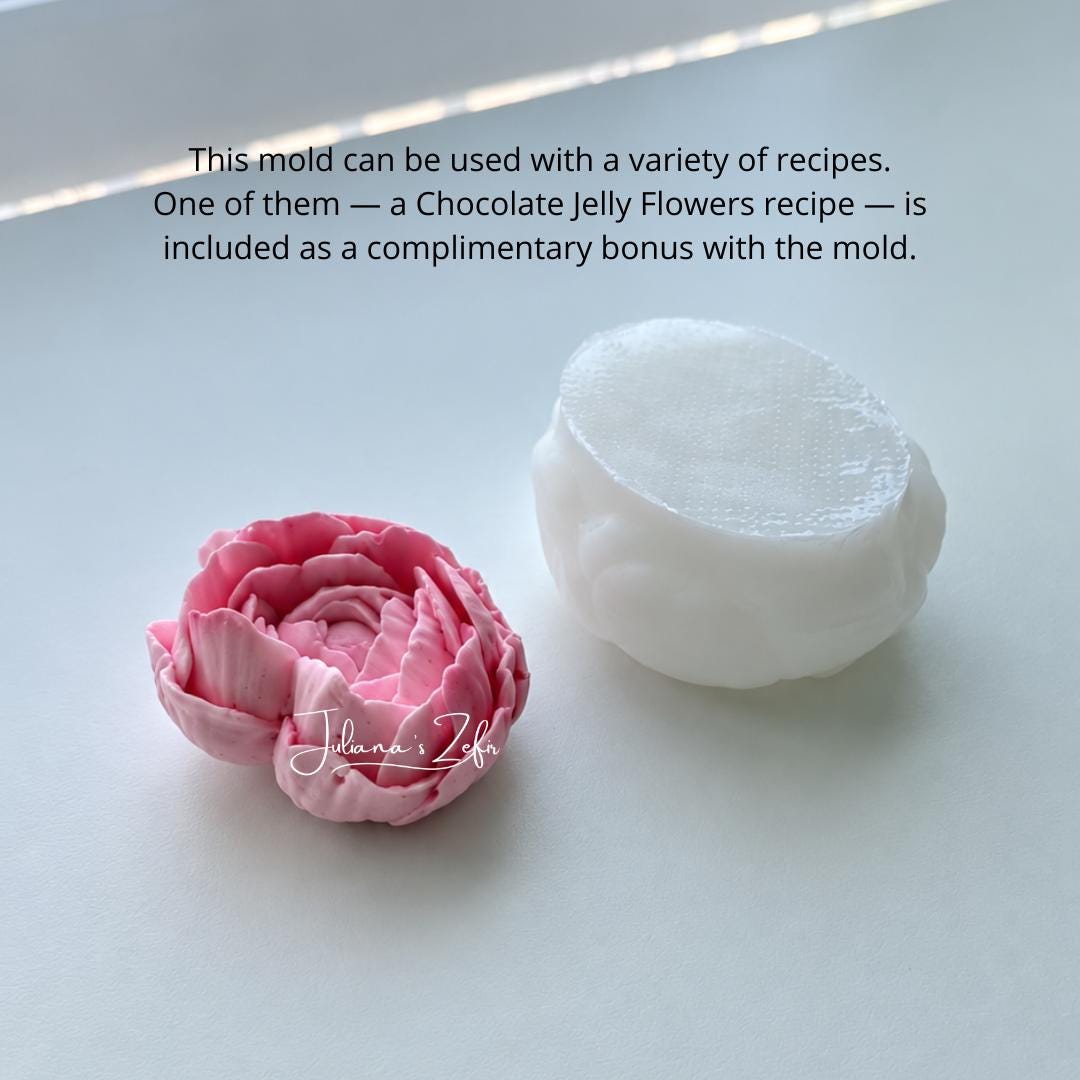 Heart in Bloom Silicone Mold | food grade marshmallow zefir decorating tool