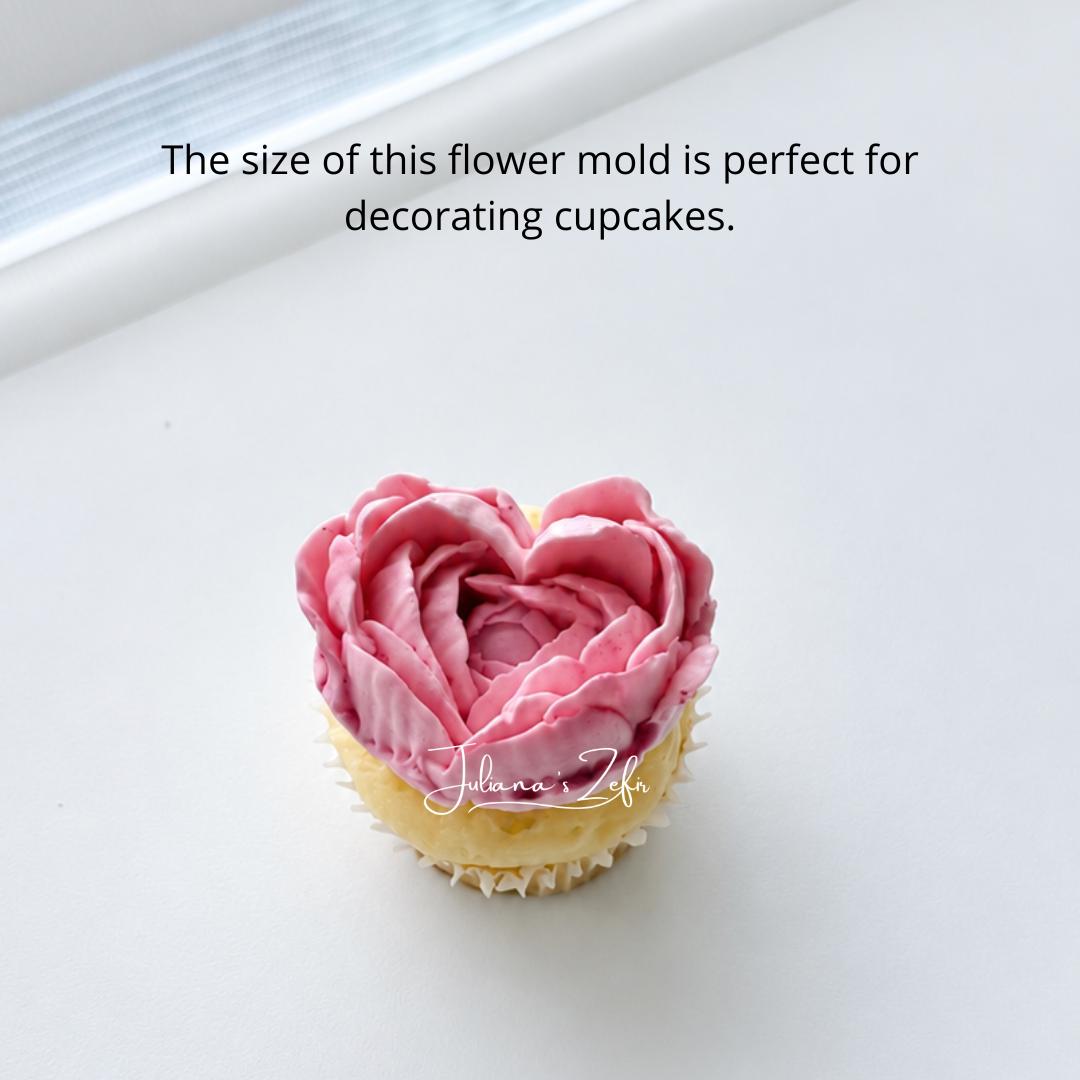 Heart in Bloom Silicone Mold | food grade marshmallow zefir decorating tool