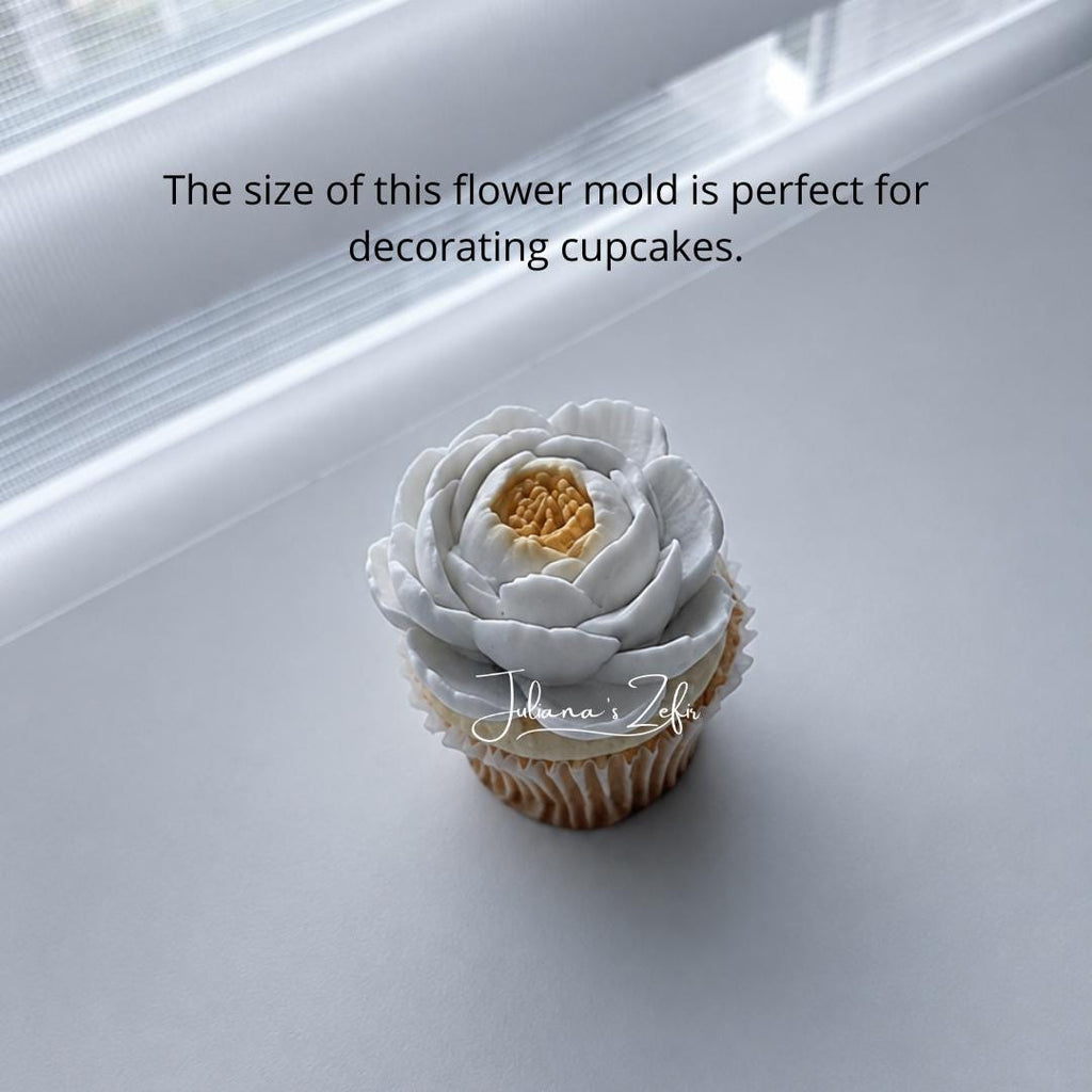 White Peony Silicone Mold | food grade marshmallow zefir decorating tool