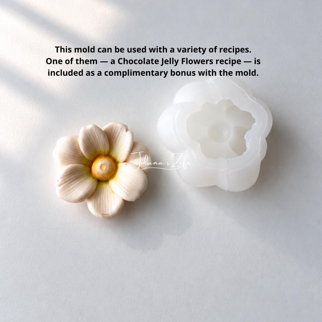 White Daisy Flower Silicone Mold | food grade marshmallow zefir decorating tool
