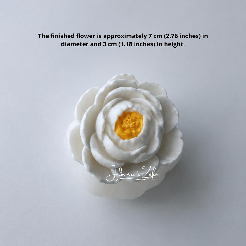 White Peony Silicone Mold | food grade marshmallow zefir decorating tool