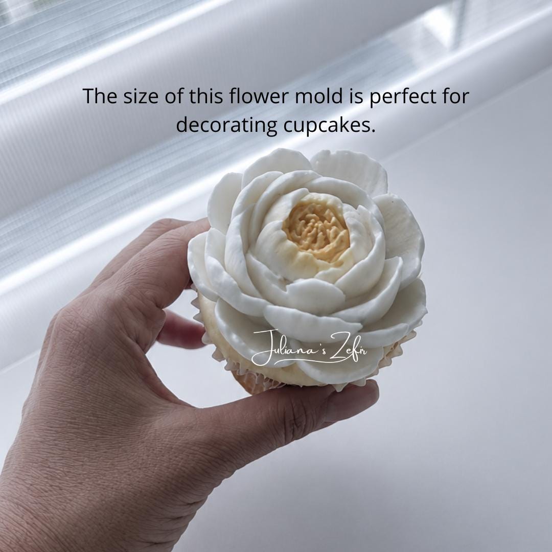 White Peony Silicone Mold | food grade marshmallow zefir decorating tool