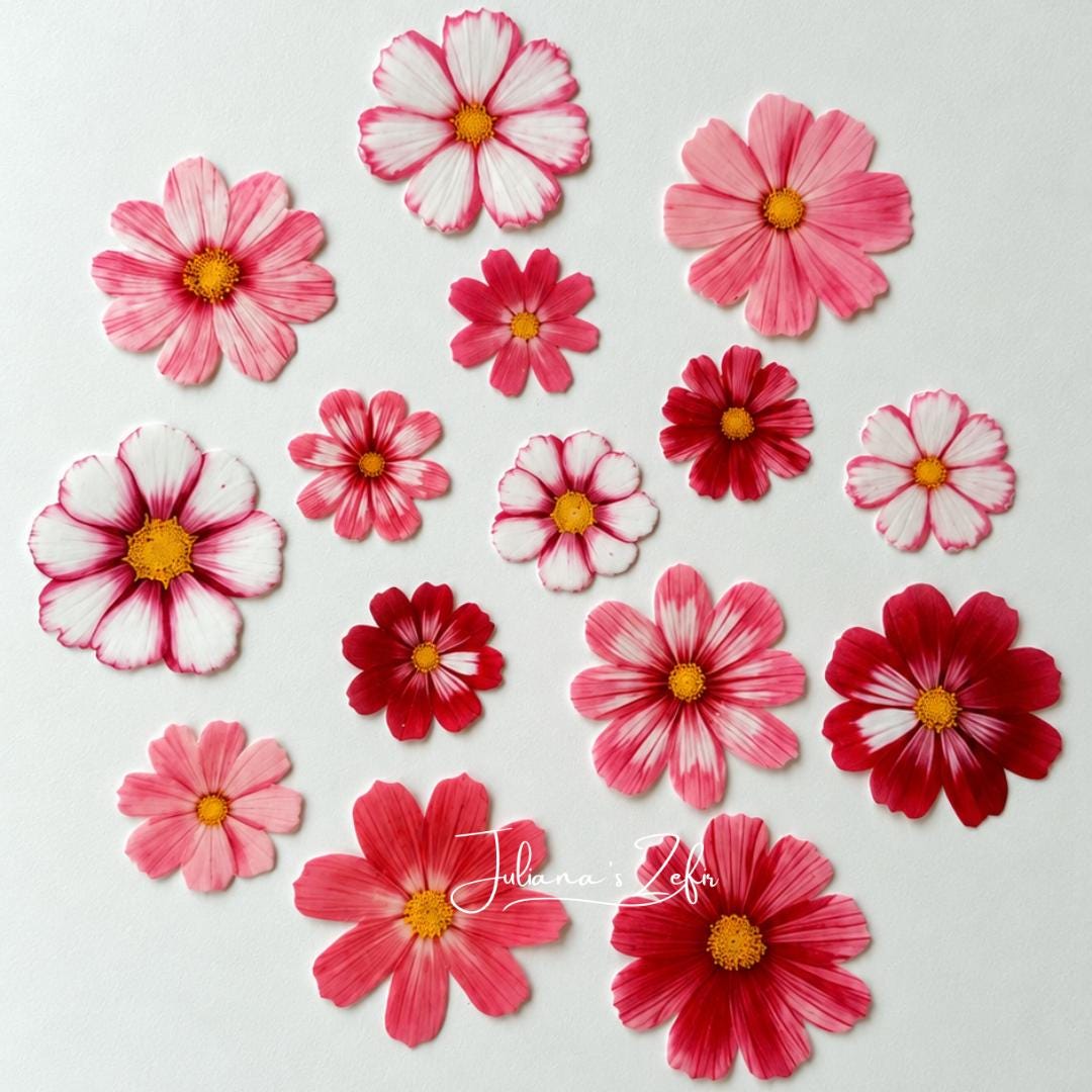 70 Floral Edible Toppers, Wafer Paper Flower Decorations, Edible Cupcake Toppers, Flower Cake Decor