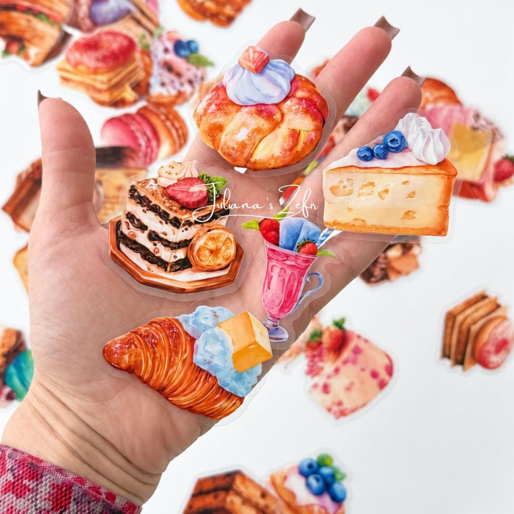 56 Bakery & Dessert Stickers, Cakes Pastries and Sweets Sticker Set, Baking Stickers, Cute Food Stickers, Baker Gift