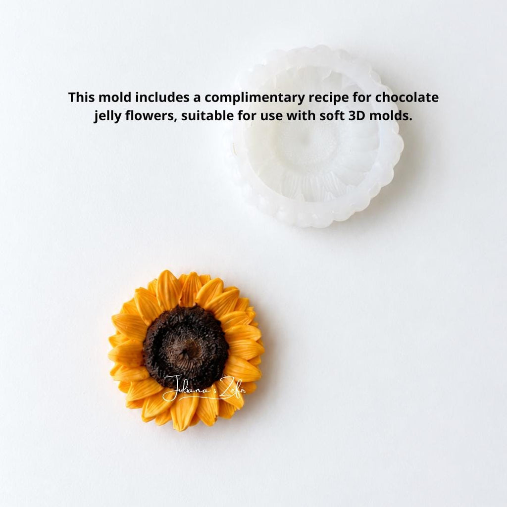Sunflower Medium size Silicone Mold | food grade marshmallow zefir decorating tool