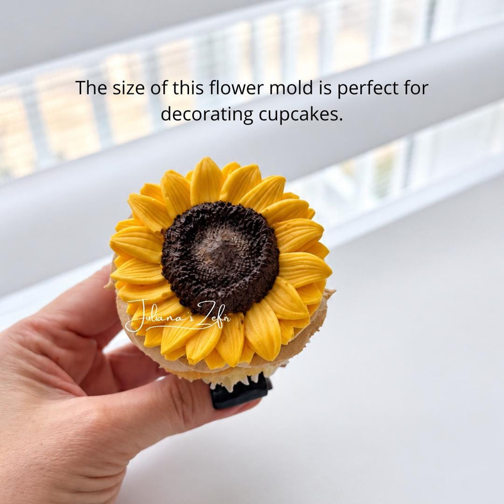 Sunflower Medium size Silicone Mold | food grade marshmallow zefir decorating tool