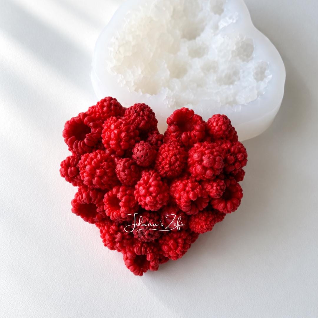 Raspberry Heart Silicone Mold | food grade marshmallow zefir decorating tool
