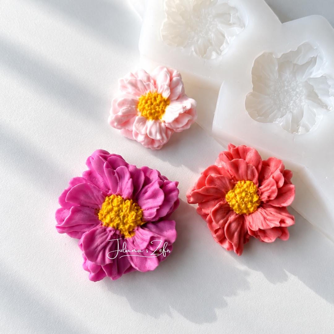 Three Flowers Silicone Mold | food grade marshmallow zefir decorating tool
