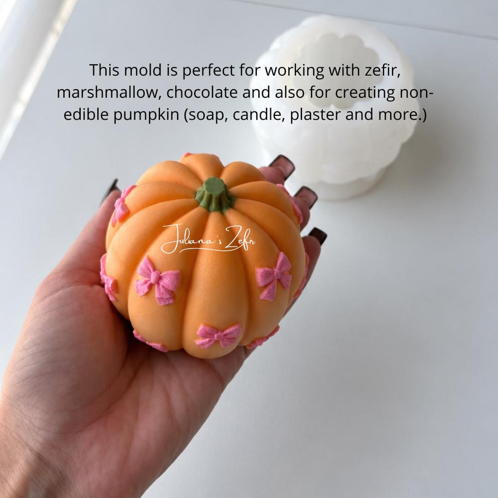 Pumpkin & Bows Silicone Mold | food grade marshmallow zefir decorating tool