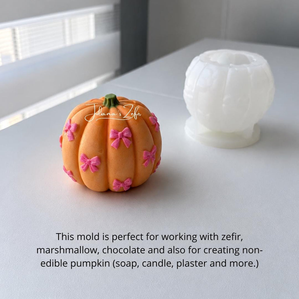 Pumpkin & Bows Silicone Mold | food grade marshmallow zefir decorating tool