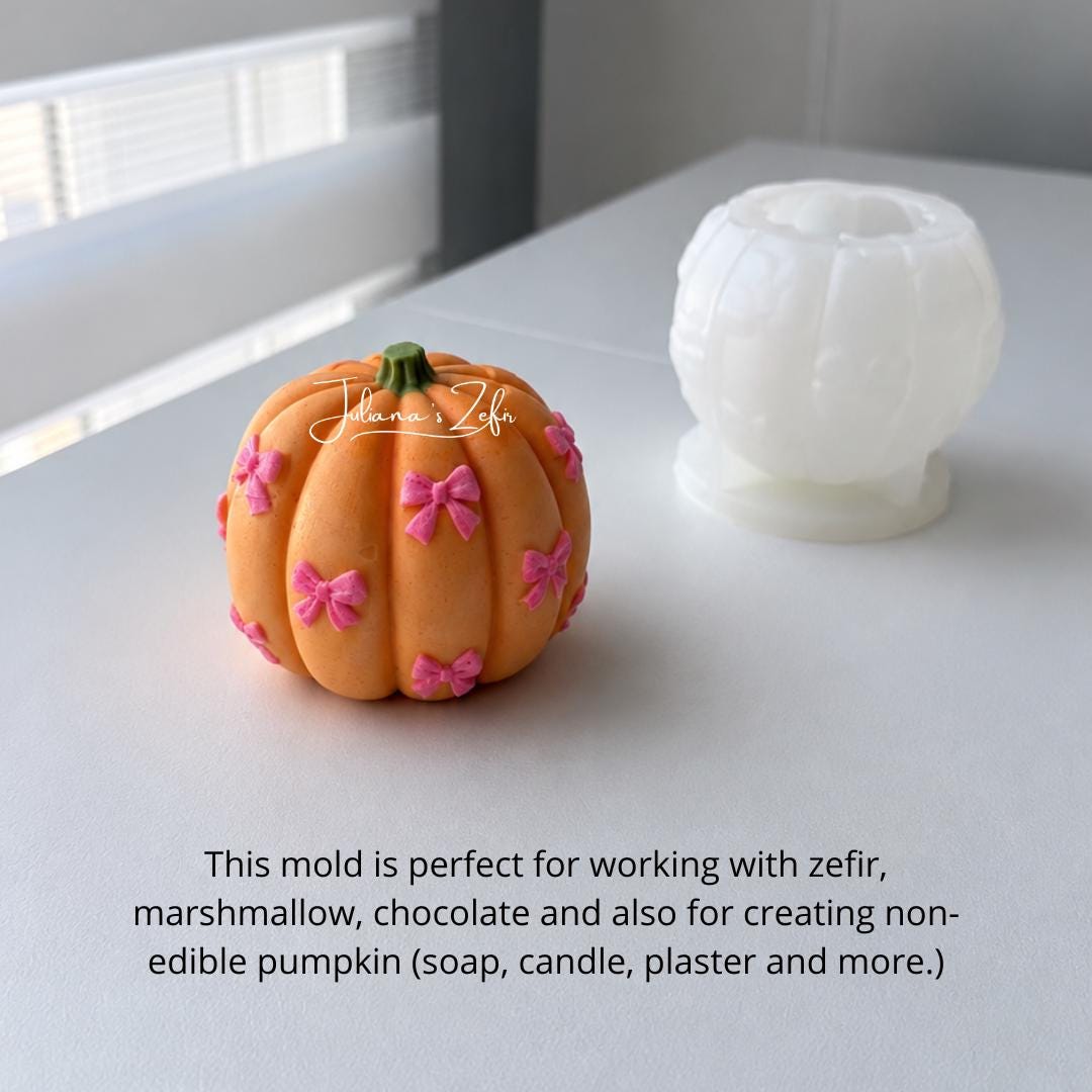 Pumpkin & Bows Silicone Mold | food grade marshmallow zefir decorating tool