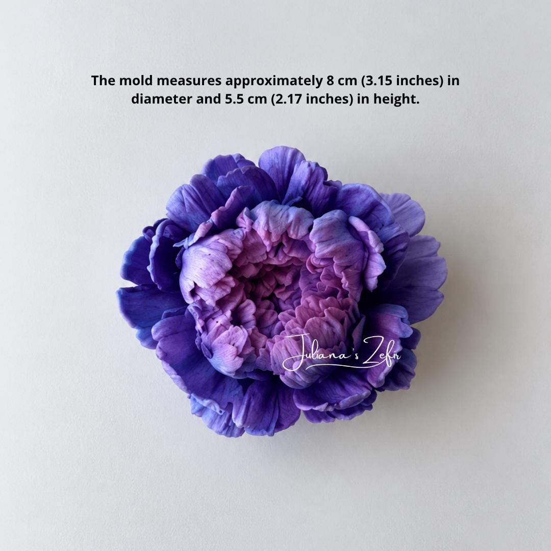 Peony Violet Silicone Mold | food grade marshmallow zefir decorating tool