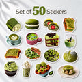 50 Matcha Stickers, Green Dessert & Cake Stickers, Matcha Lover Sticker Set, Bakery Food Stickers, Cute Journal Stickers
