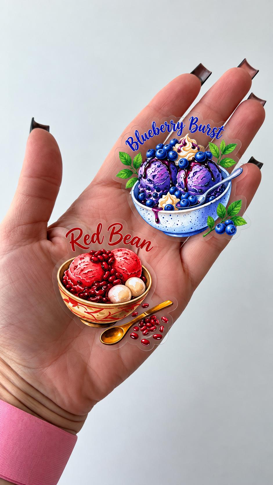 50 Ice Cream Stickers, Ice Cream Flavors Sticker Set, Dessert & Sweet Treat Stickers, Cute Food Stickers, Ice Cream Lover Gift