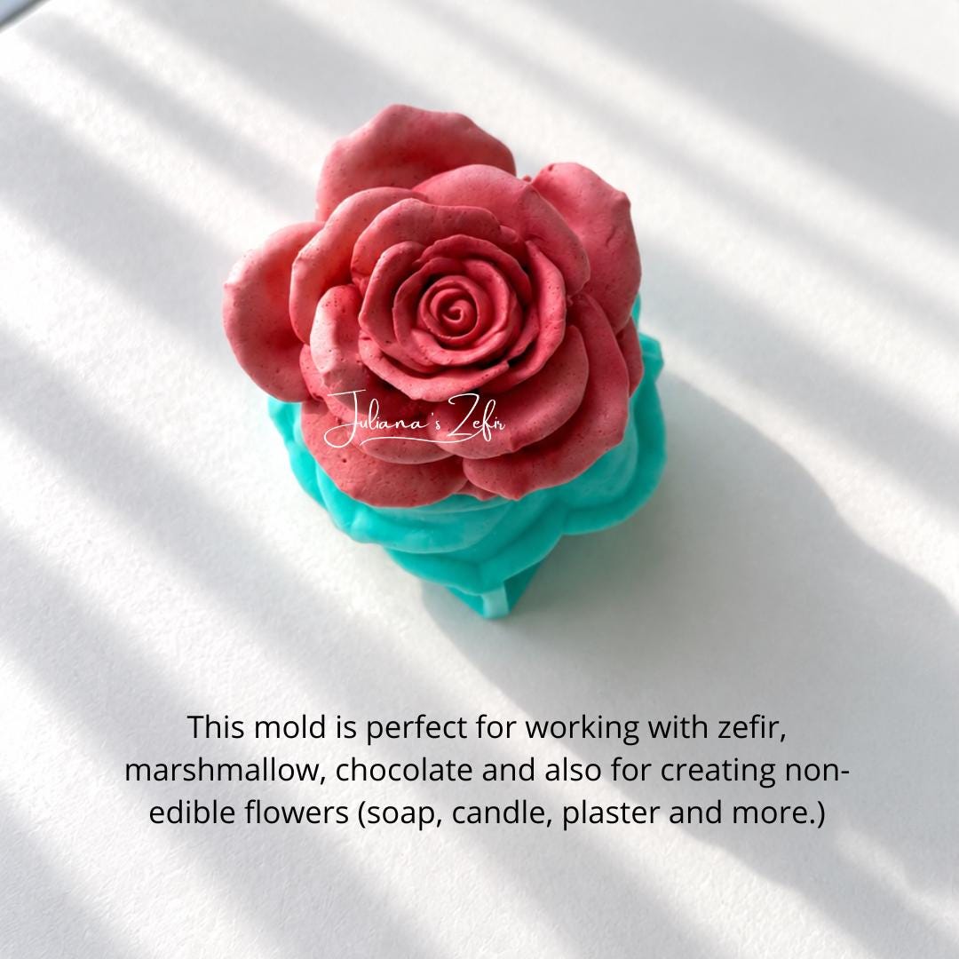 XL Rose Silicone Mold | food grade marshmallow zefir decorating tool