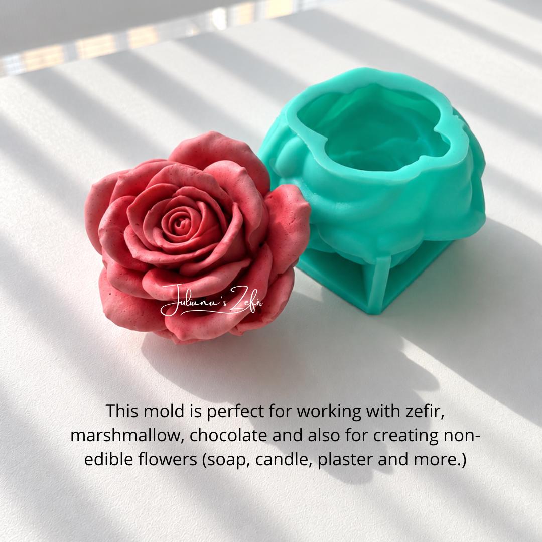 XL Rose Silicone Mold | food grade marshmallow zefir decorating tool
