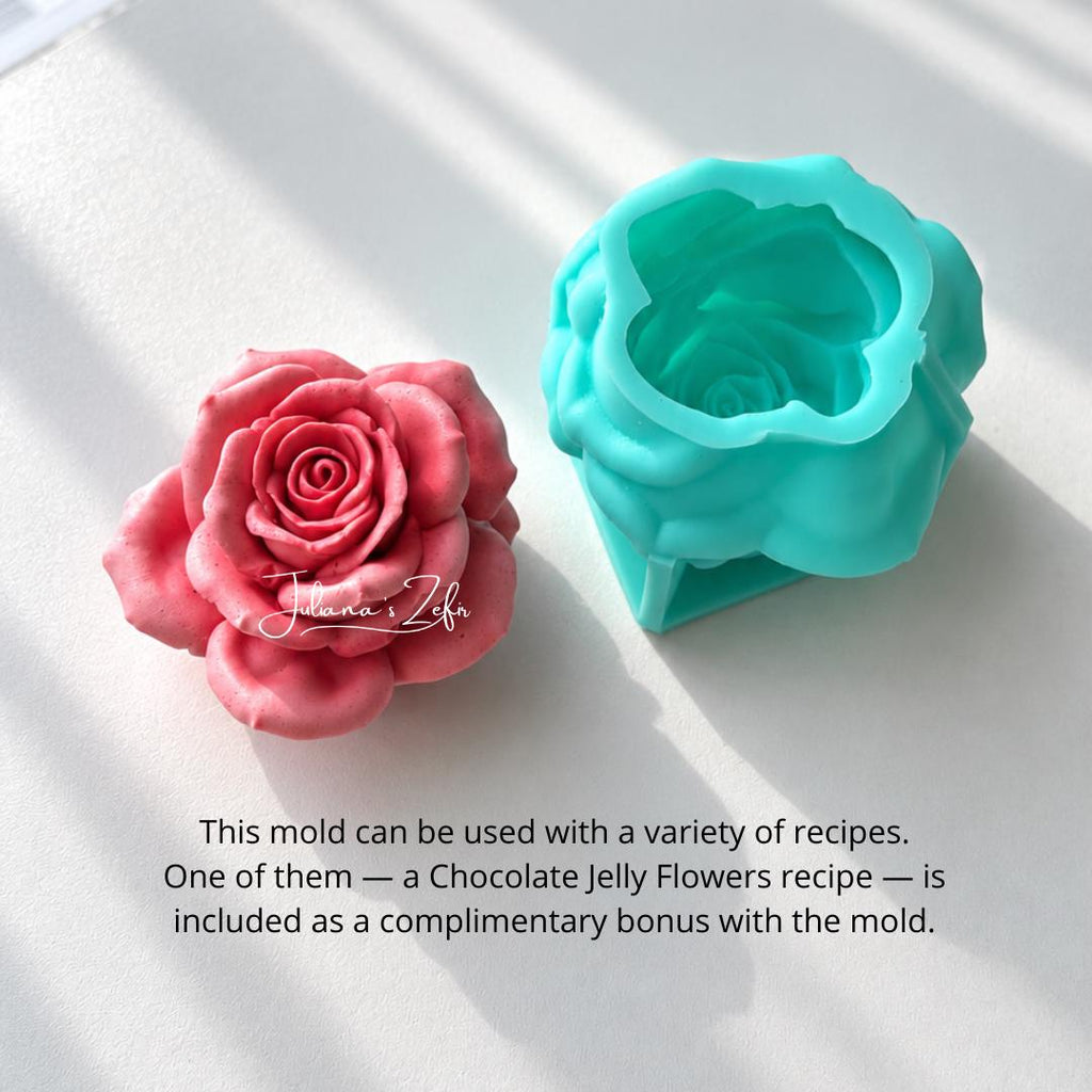XL Rose Silicone Mold | food grade marshmallow zefir decorating tool