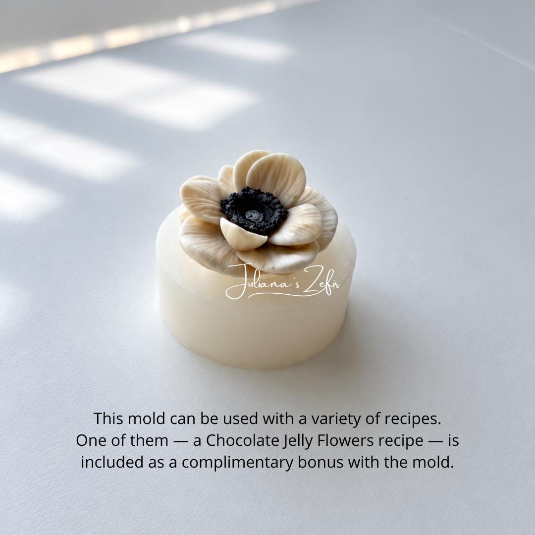 Anemone White Silicone Mold | food grade marshmallow zefir decorating tool