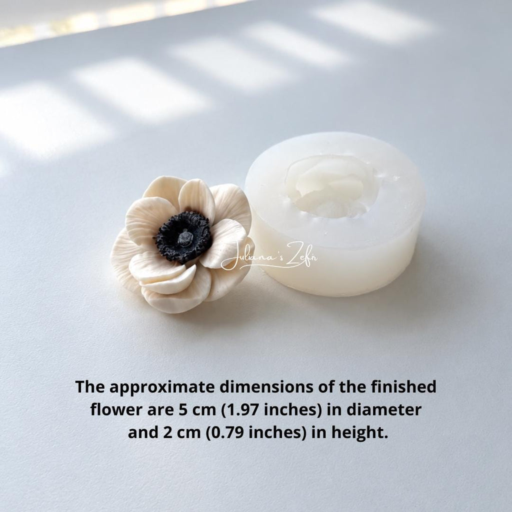 Anemone White Silicone Mold | food grade marshmallow zefir decorating tool