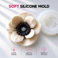 Anemone White Silicone Mold | food grade marshmallow zefir decorating tool