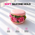 Macaron & Roses Silicone Mold | food grade marshmallow zefir decorating tool