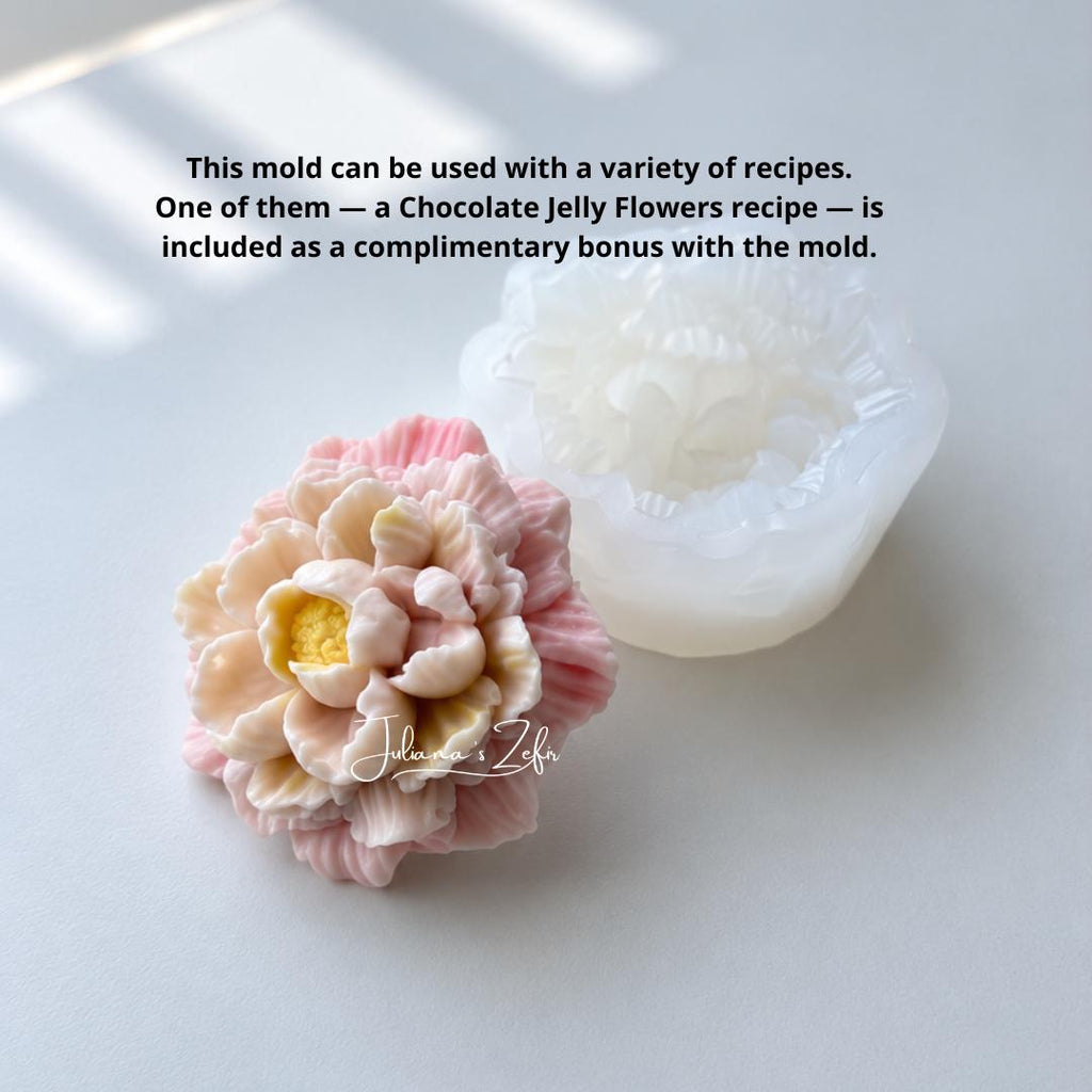 Pink Camellia Silicone Mold | food grade marshmallow zefir decorating tool