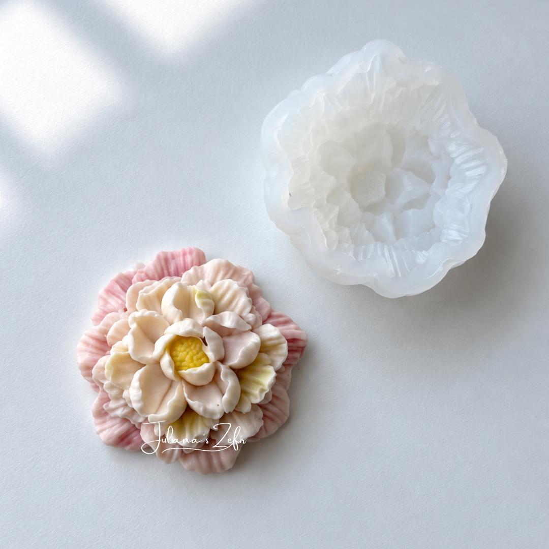 Pink Camellia Silicone Mold | food grade marshmallow zefir decorating tool
