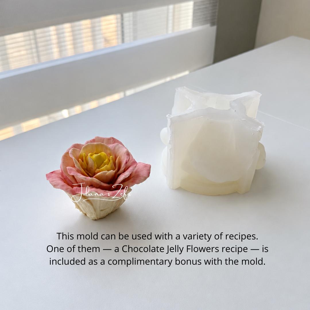 XL Rose Enchanted Peace Silicone Mold | food grade marshmallow zefir decorating tool