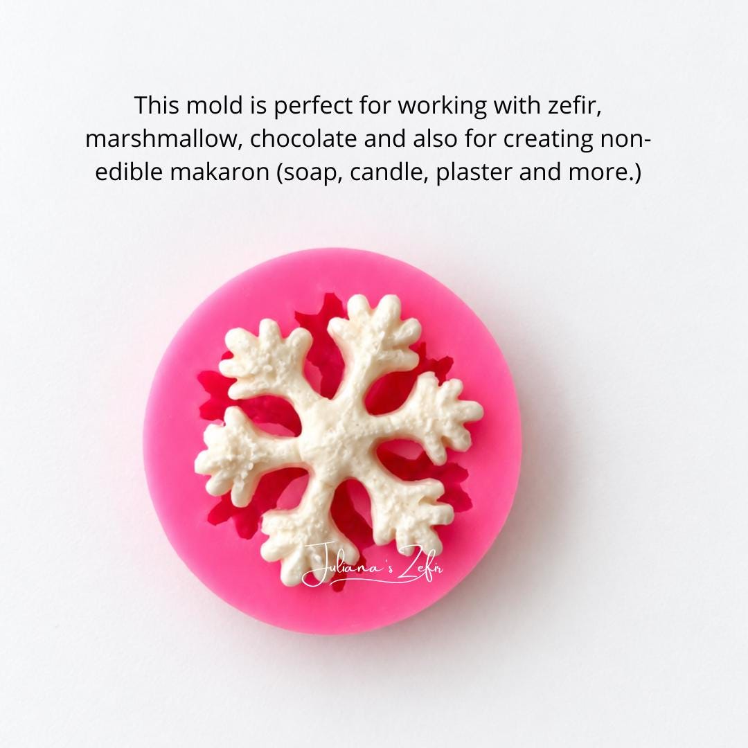 Snowflake Small Silicone Mold | food grade marshmallow zefir decorating tool