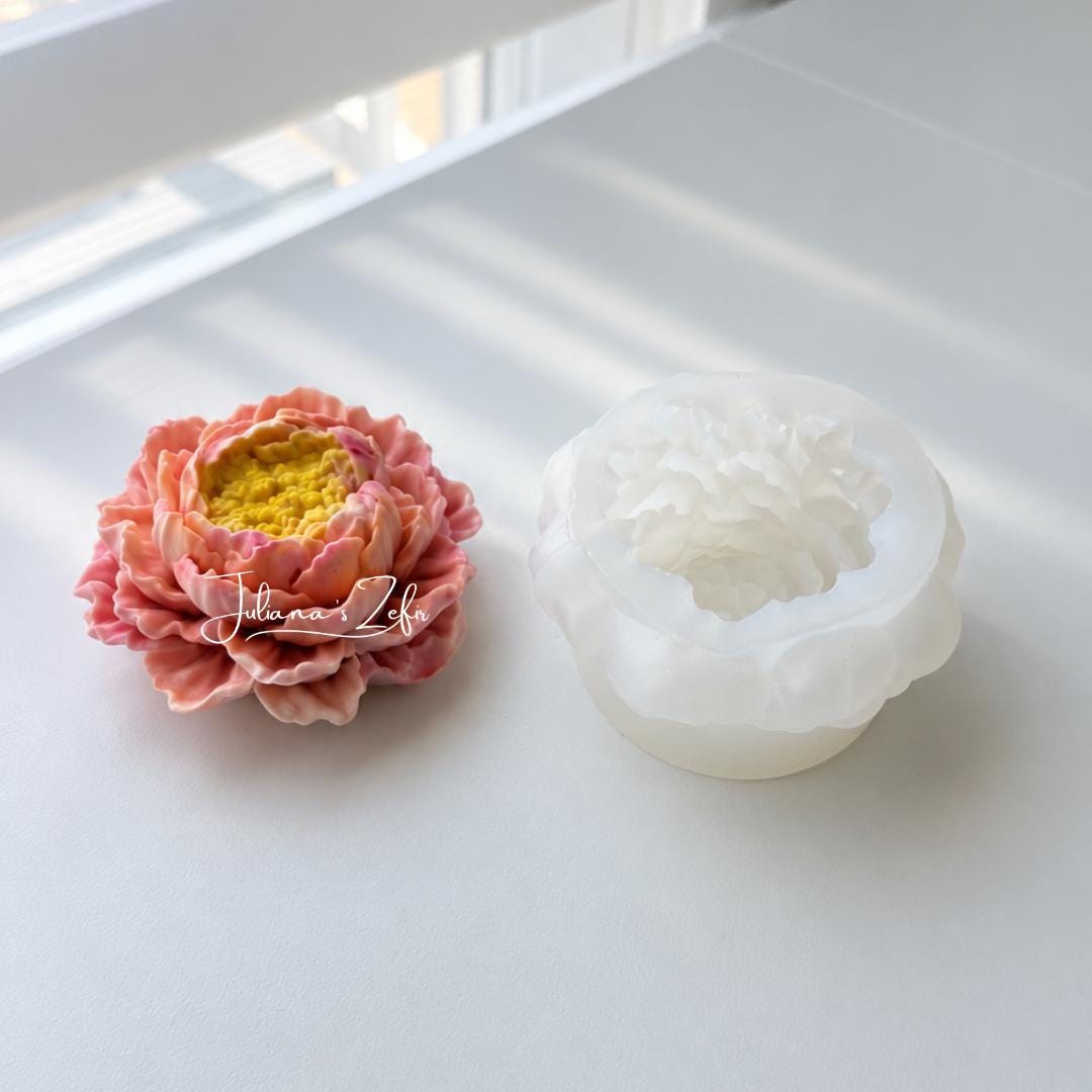 Peony with stamens Silicone Mold | food grade marshmallow zefir decorating tool