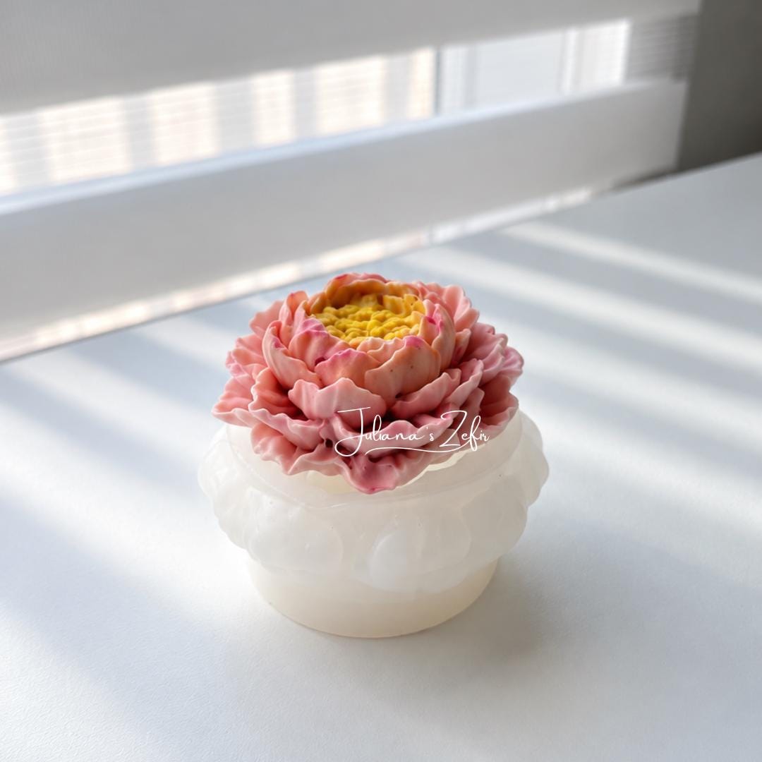 Peony with stamens Silicone Mold | food grade marshmallow zefir decorating tool