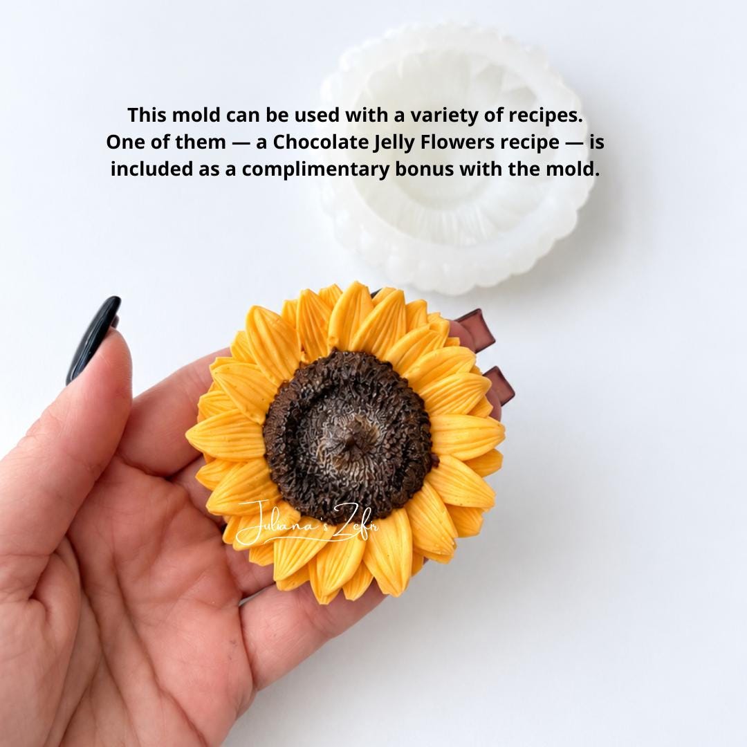 Sunflower Medium size Silicone Mold | food grade marshmallow zefir decorating tool