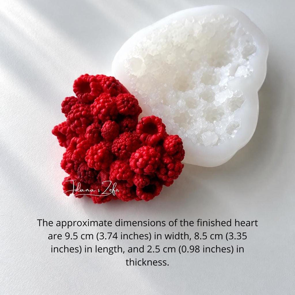 Raspberry Heart Silicone Mold | food grade marshmallow zefir decorating tool