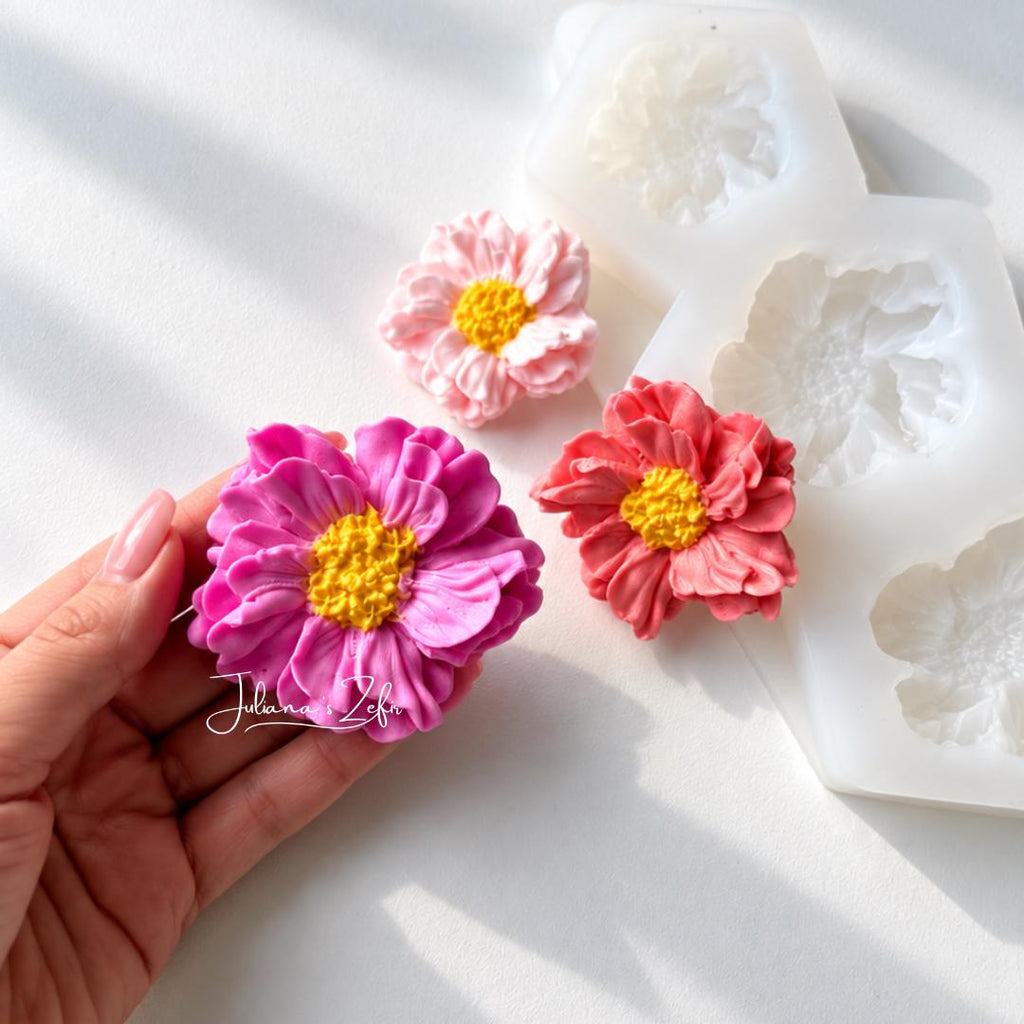 Three Flowers Silicone Mold | food grade marshmallow zefir decorating tool