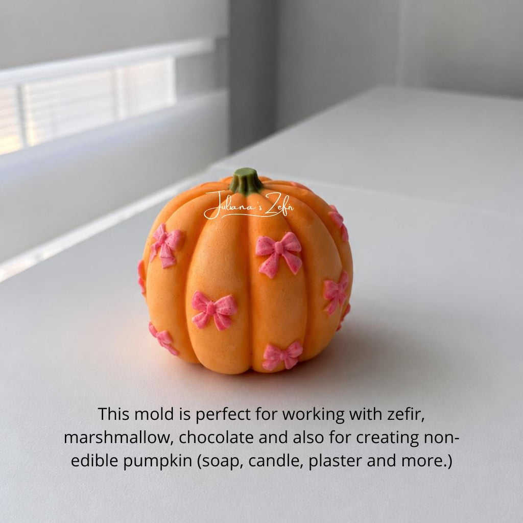 Pumpkin & Bows Silicone Mold | food grade marshmallow zefir decorating tool