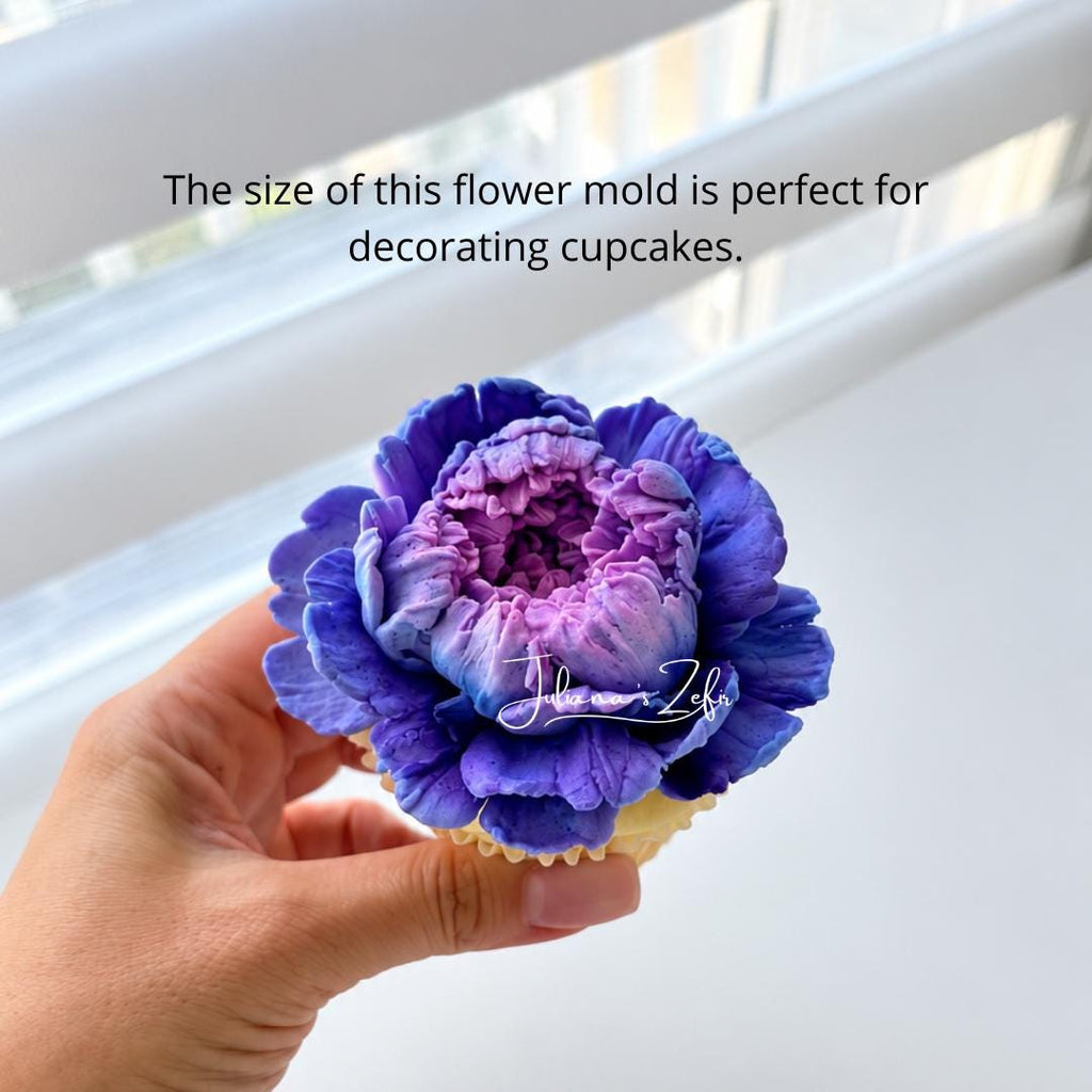Peony Violet Silicone Mold | food grade marshmallow zefir decorating tool
